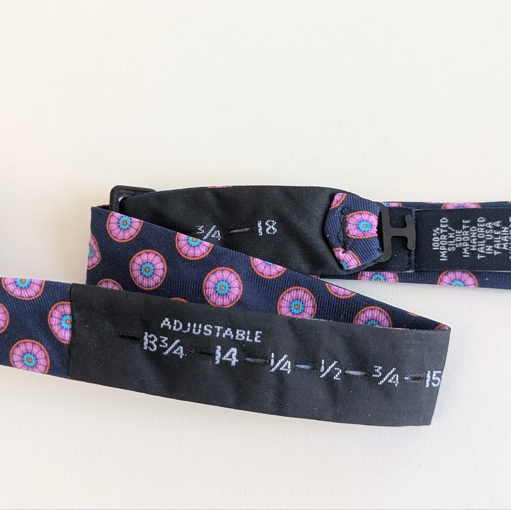 Ted Baker London Floral Medallion Silk Bow Tie Oxford Blue Pink Teal Orange